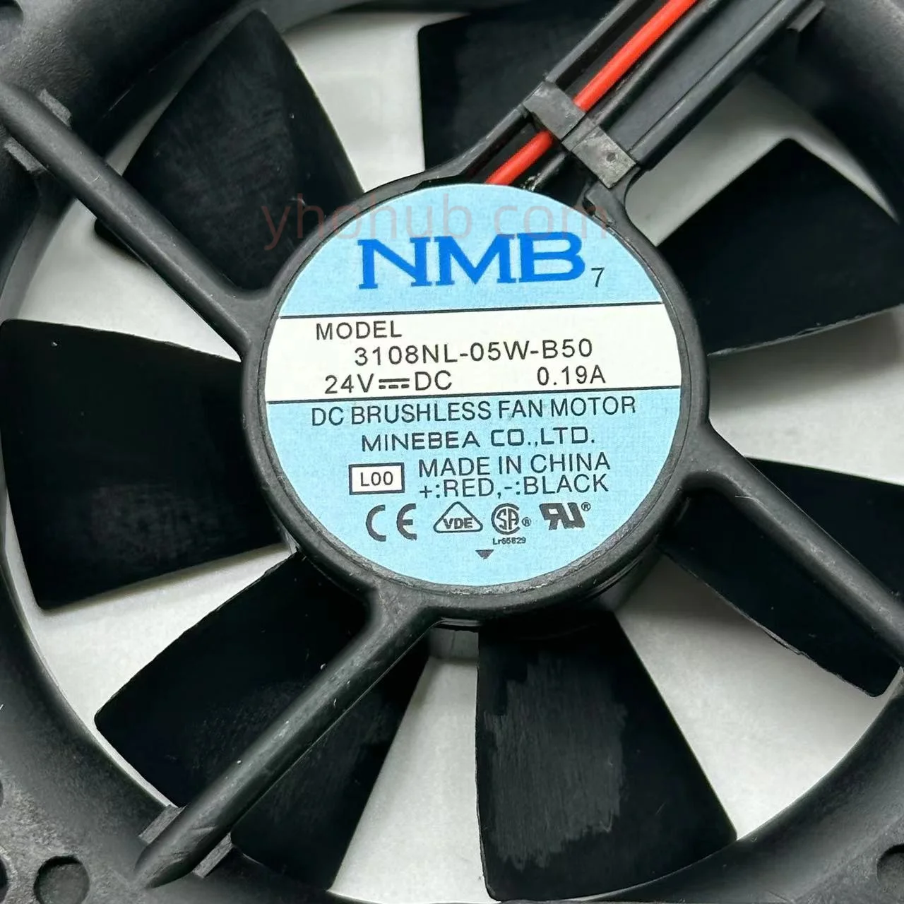 NMB-MAT 3108nl-05w-b50 l00 dc 24v 0.19a 80x80x20mm ventilador de refrigeração do servidor de 2 fios