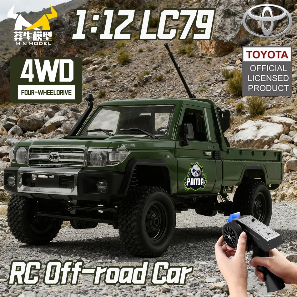 

MN MODEL 1:12 4X4 RC Panda Adventure Car Rock Crawler Shovel Off-road Truck All Terrain Vehicle Model Toy for Adult Gift