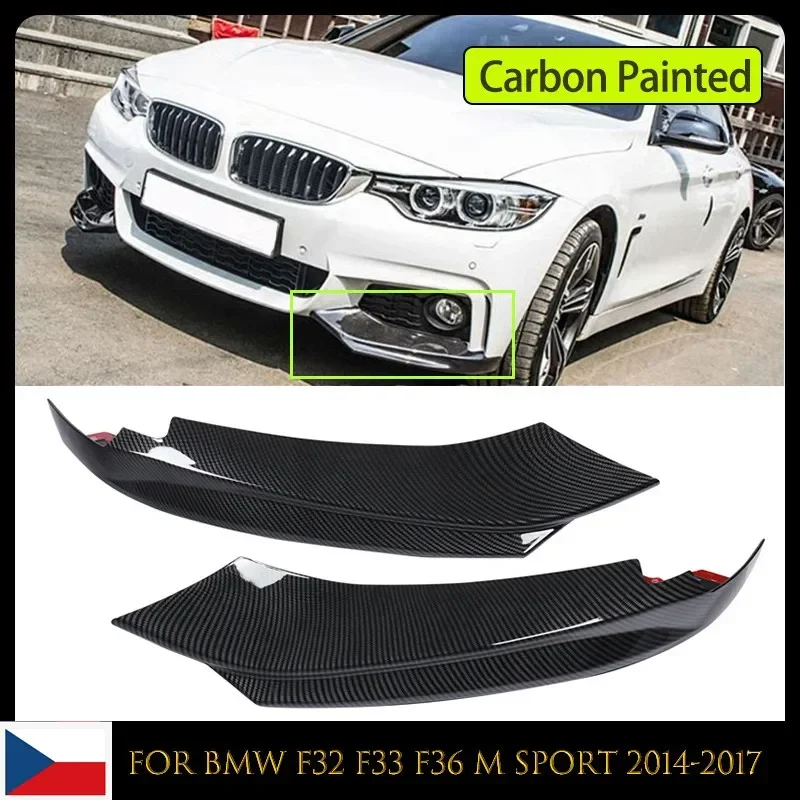 

MagicKit For BMW F32 F33 F36 428i 435i M-Tech Front Bumper Splitter Lip Carbon Look auto parts 2014 2015 2016 2017