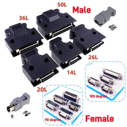 1/5/20Pcs SCSI Connector MDR 14 20Pin 26 36 50 Positions Male Plug Servo Drive Slot for Wire Cable Solder Motor Female 90 degree