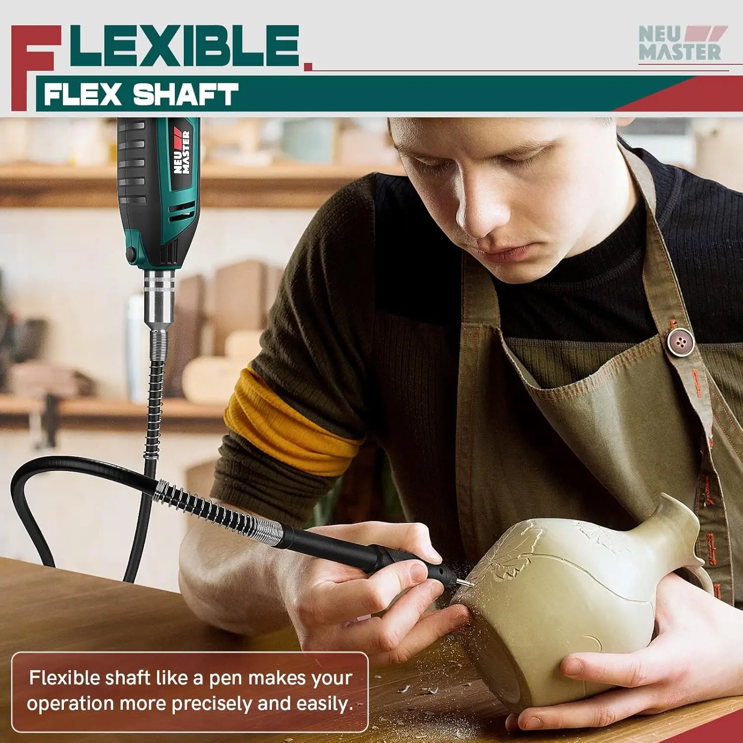 180 W Drehwerkzeugsatz mit 160 Zubehörteilen, 6 Geschwindigkeiten, 10.000–35000 U/min für Heimwerkerarbeiten