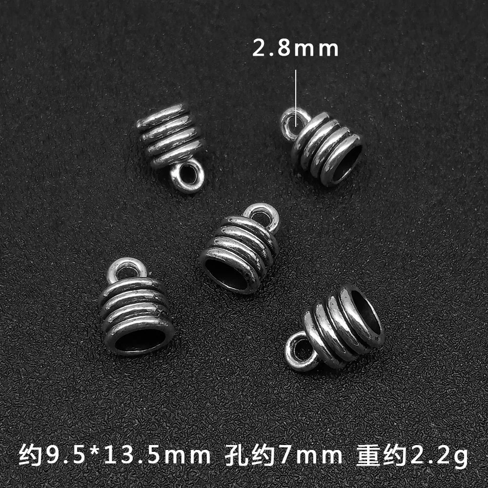 10 Stuks Tibetaanse Zilverkleurige Metalen Vintage Koord Einde Cap Connectoren Voor Diy Armband Ketting Sieraden Maken Benodigdheden Accessoires