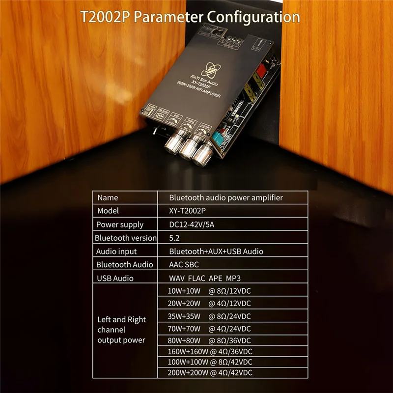 AS95-Upgraded Bluetootooth Audio Amplifier Board 200Wx2 High Power TPA3223 Sound Power Amplifier Module