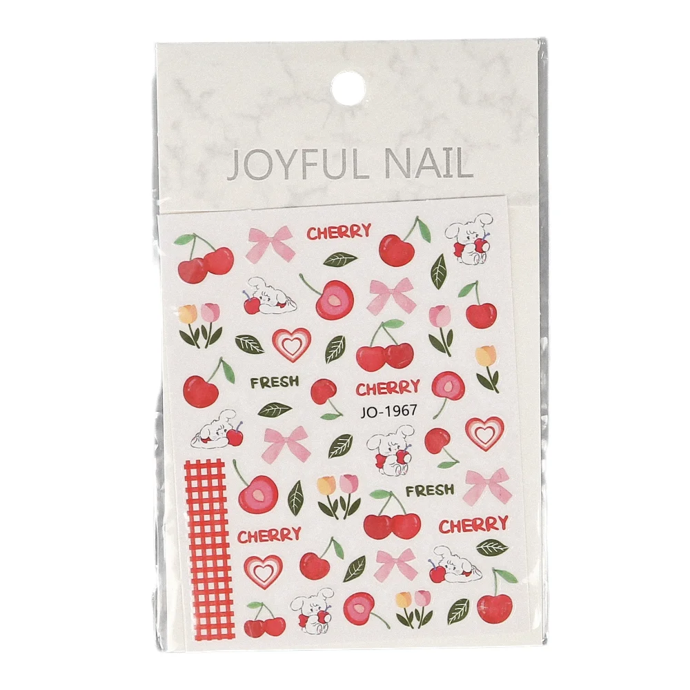 Nageldecoratie Langdurige Zomer Citroen Sticker 3D Gelijmd Watermeloen Fruit Decal Avocado Aardbei Voor Zomerfestival Ziet er