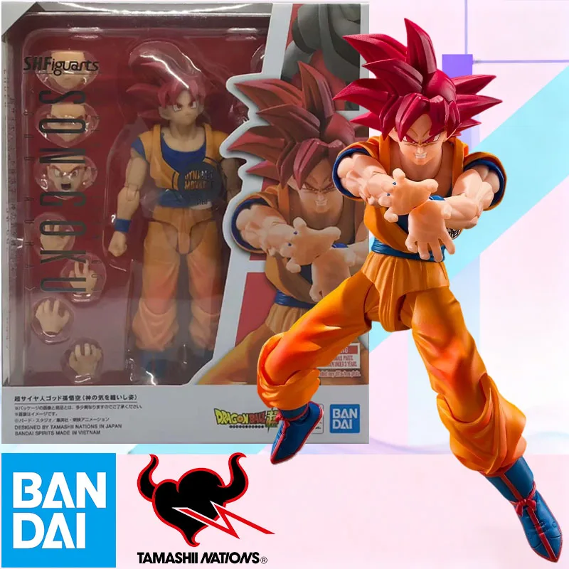 Bandai S.H.Figuarts Super Saiyan God Son Goku God Aura Ver. Figure 3 Faces 4 Pair Hands Flowing Hair Head New Shoulder System