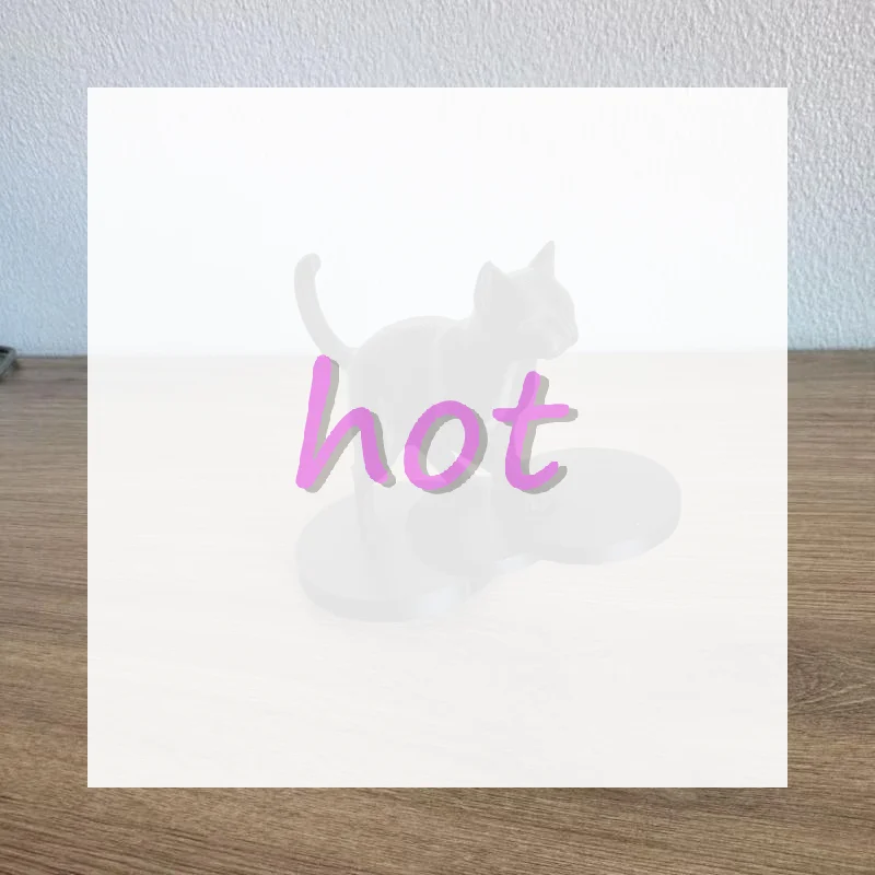 #3D Printed Modern Leaping Cat Art Statue Home Decor Minimalist Desk Ornament for Office Living Room