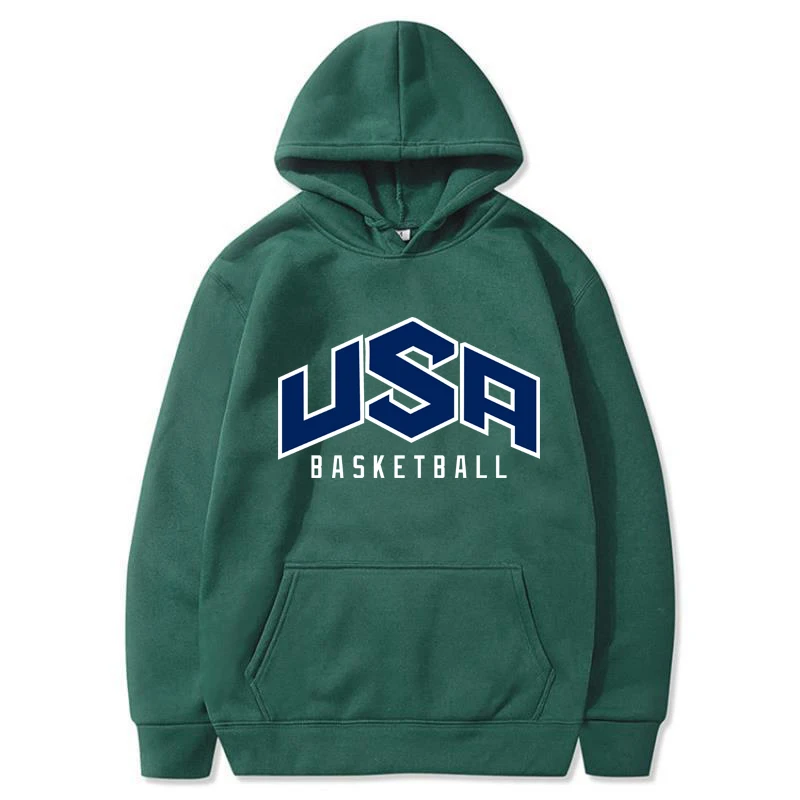 Men's And Women's Long Sleeves U S A Basketball Street Clothes Printed Mens Hoodie Fleece Oversized Sweatshirts Tracksuit