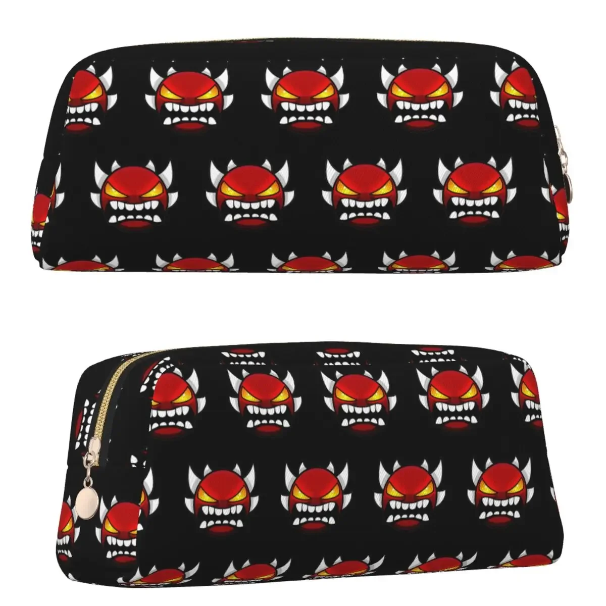 Video Game Geometry Dash Pencil Cases for Students Gifts Pen Box Pencil Bag Large Storage Pencil Pouch Pen Holder