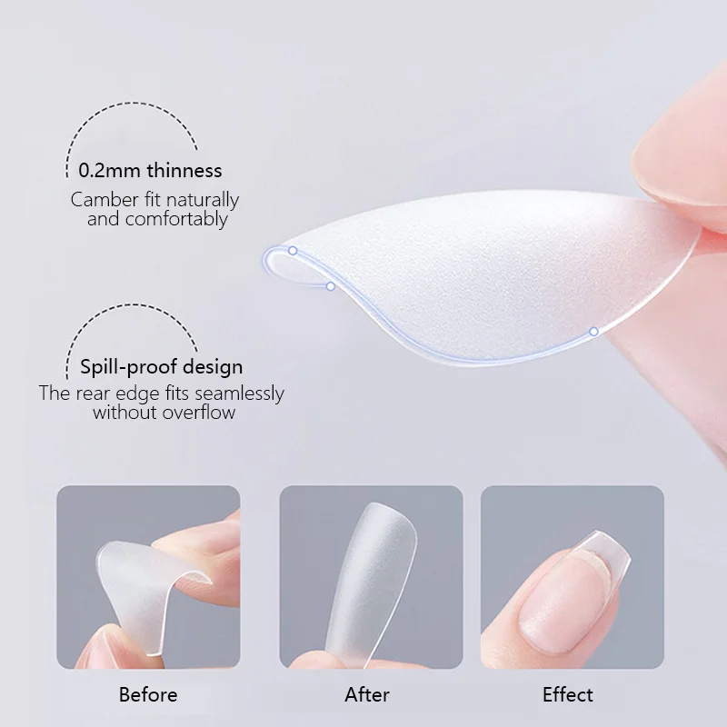 120pcs/bag Matte Press On Nail Tips Soft Full Cover False Nails Oval Almond Sculpted Fake Nail Extension False Nail Tips