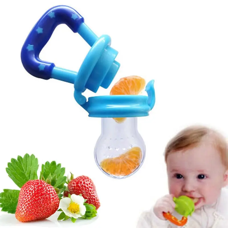 Baby Feeding Spoon Fruit Grinding Pacifier Complementary Bites Silicone Mesh Baby Feeding Tableware