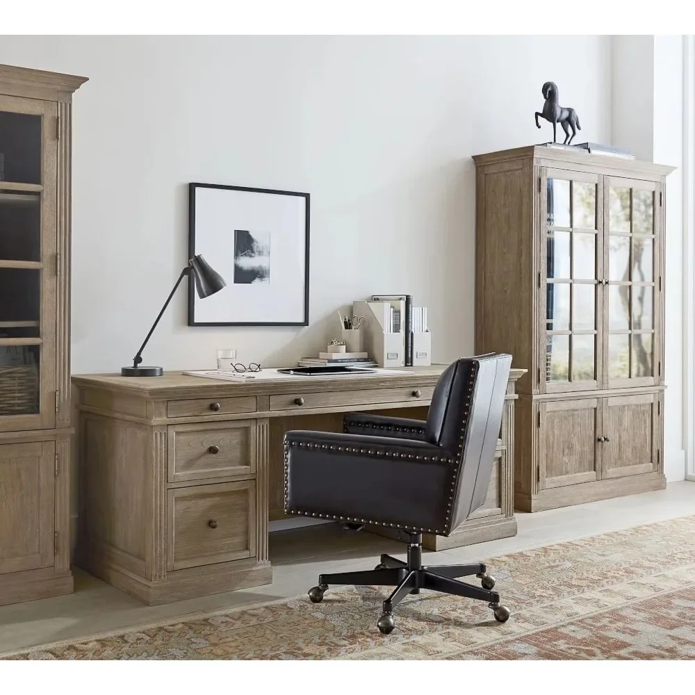 

Classic Vintage Partner Desk Solid Wood Home Office Furniture Computer Desk