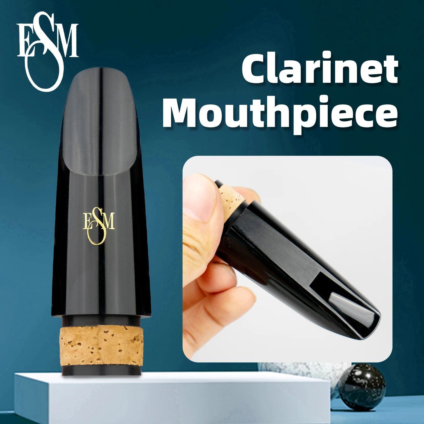 German Original Imported Esm Clarinet Mouthpiece in Bb Key, Beginner to Professional Performance Level, Bakelite Mouthpiece, Easy to Play
