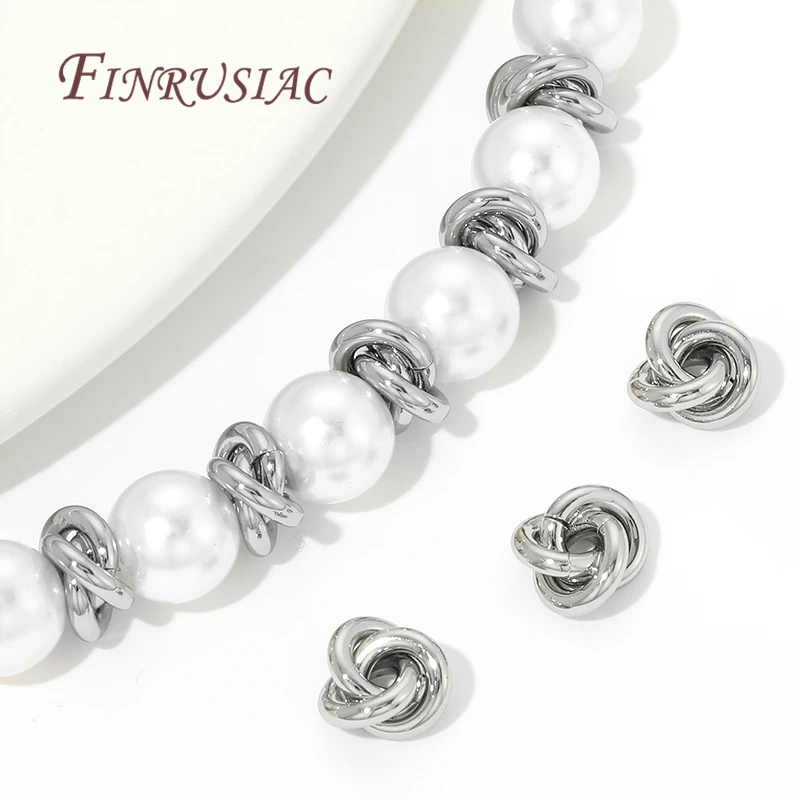2/4 Stück 18K vergoldete Messing-Twist-Perlen für Armbänder, Metall-Trennperlen, Abstandhalterperlen für die Schmuckherstellung, DIY-Zubehör – Detail 21