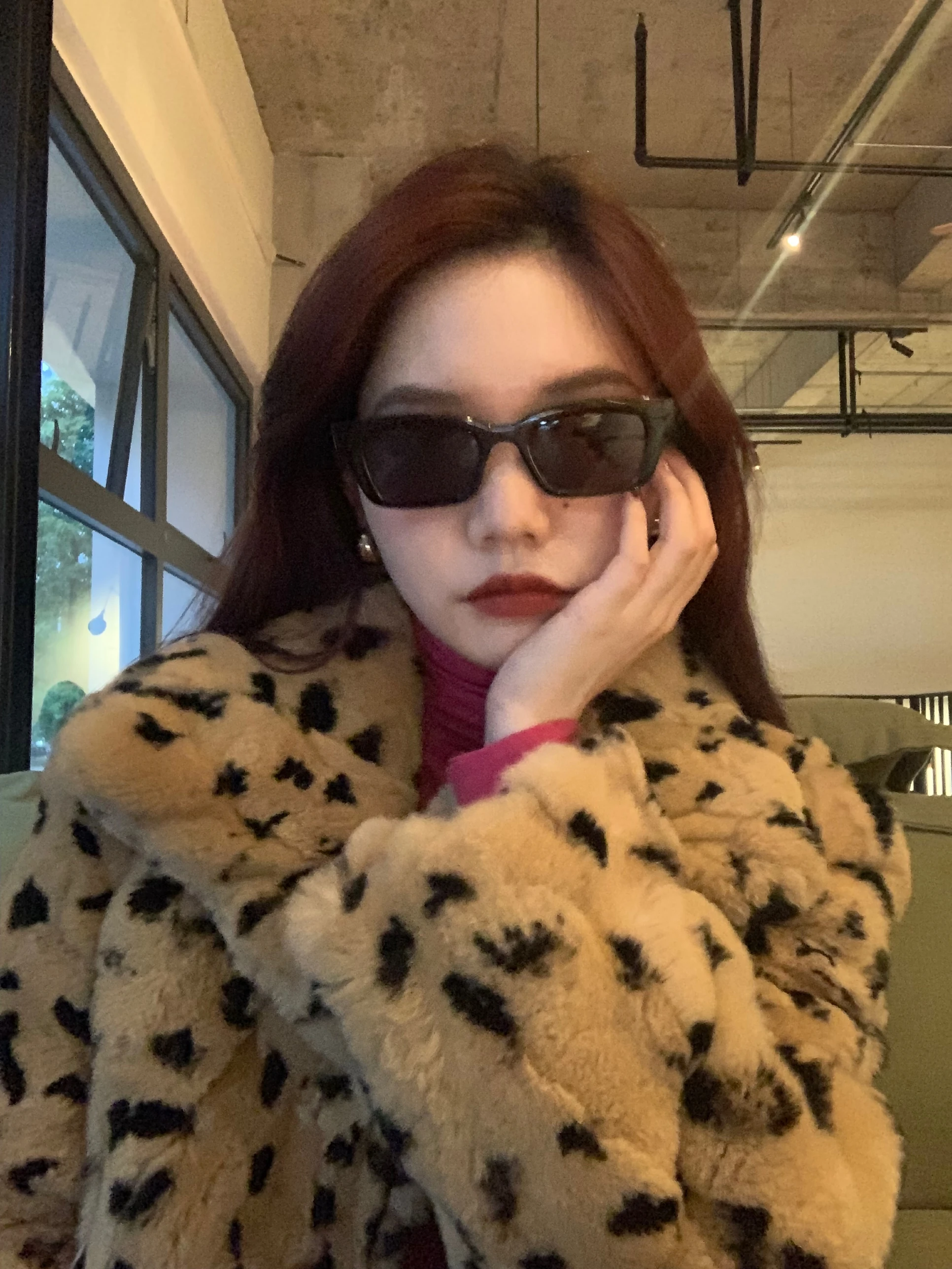 

Young Sle Leopard Print Rabbit Fur Coat Classic Versatile Cus-Dyed New Arrival Autumn Winter Faion Women's Outerwear