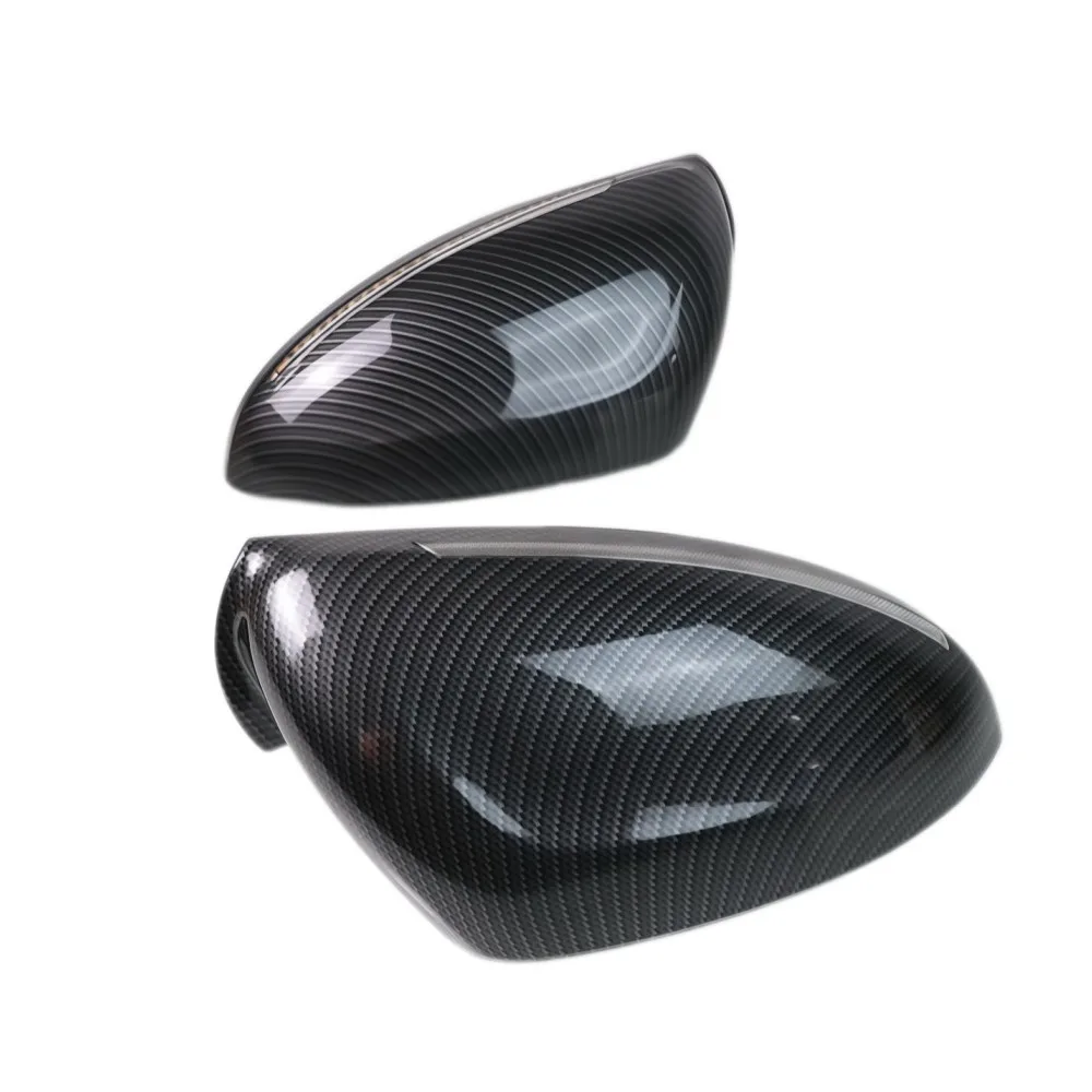 July King Car LED Rear-view Mirror Lights for Chevrolet Cavalier 2016-2019, Streamer Yellow Turn Signals With Carbon Fiber Cover