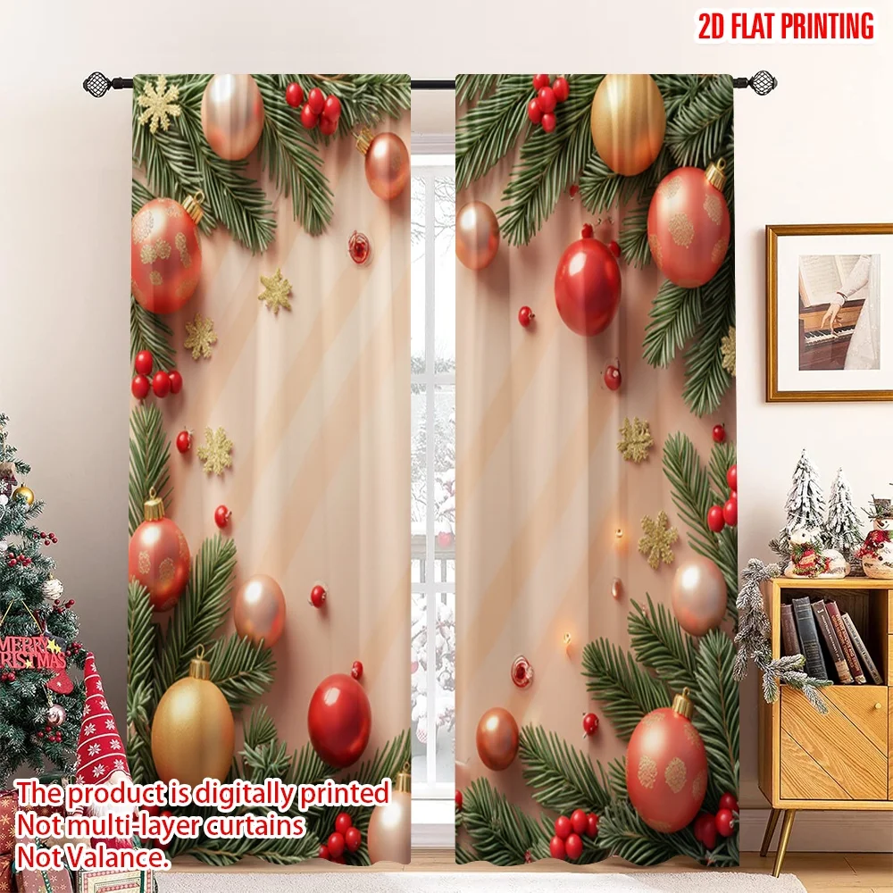 

2pcs 2D flat printing Merry Christmas Popular Drapes Christmas Ornaments Festive Holiday Polyester Fabric Without Electricity
