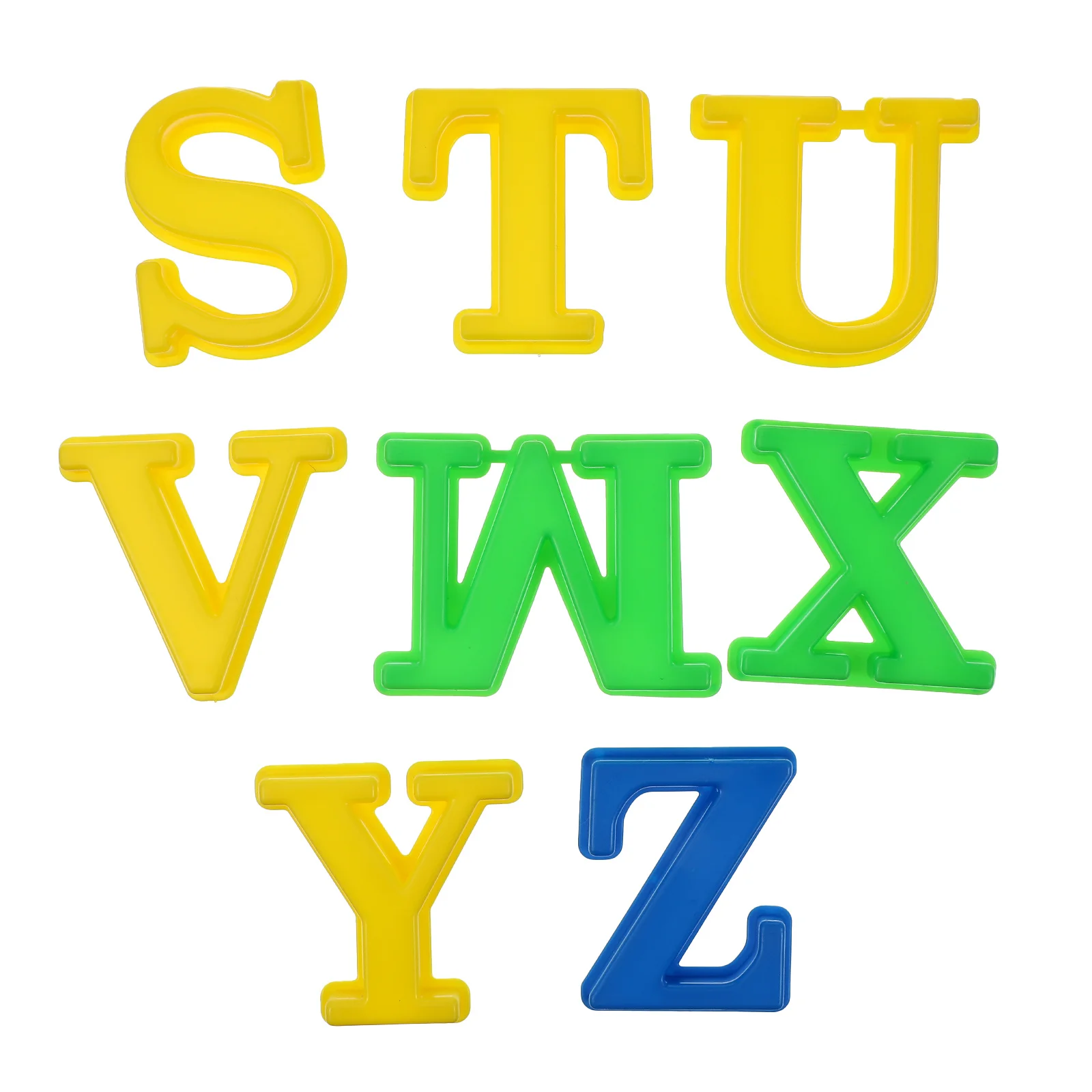 Ensemble de 26 moules à lettres en sable, plastique haute densité, apprentissage des lettres pour enfants, moules de lettres de plage, colorés, jeux en plein air, outil éducatif
