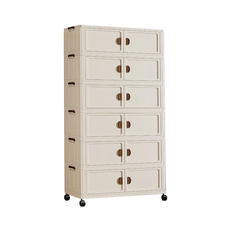 

Installation-free high-value storage cabinet, household bedroom, living room, snacks and beverages, locker, foldable thickene ca