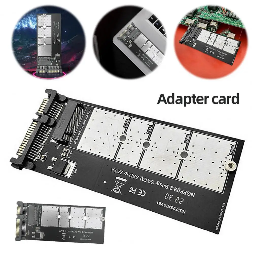 Ssd Converter Card M.2 Ngff to Sata Adapter Card with Screwdriver B Key Ssd Converter 2.5 Inch Sata Iii Adapter Board for M.2