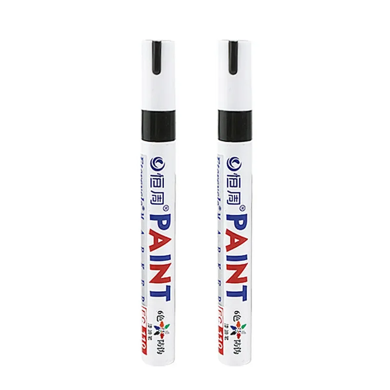 2 Stuks gekleurde Permanente Verf Pen Kleurrijke Band Markers Rubber Autoband Loopvlak Markers Pennen Sneldrogend Waterdicht voor Metalen Rotsen