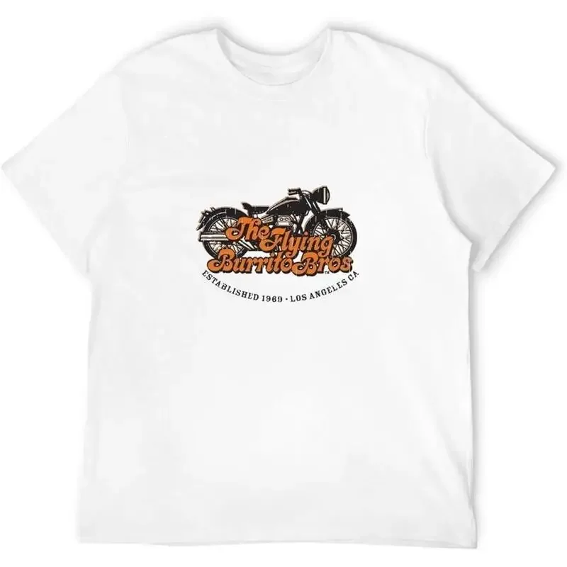 Vtg The Flying Burrito Bros Band Cotton T Shirt For Men White All Size Kn072