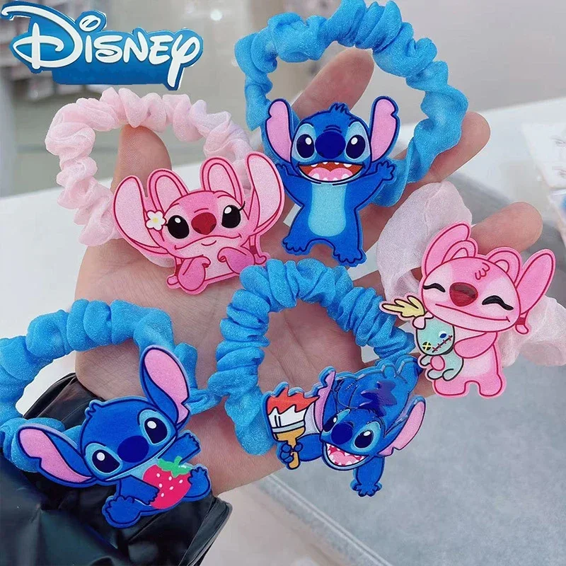 

1/3pcs Disney Lilo & Stitch Cartoon Hair Rope for Women Kawaii Stitch Acrylic Hairpin Rubber Band Hair Accessoires Girls Gifts