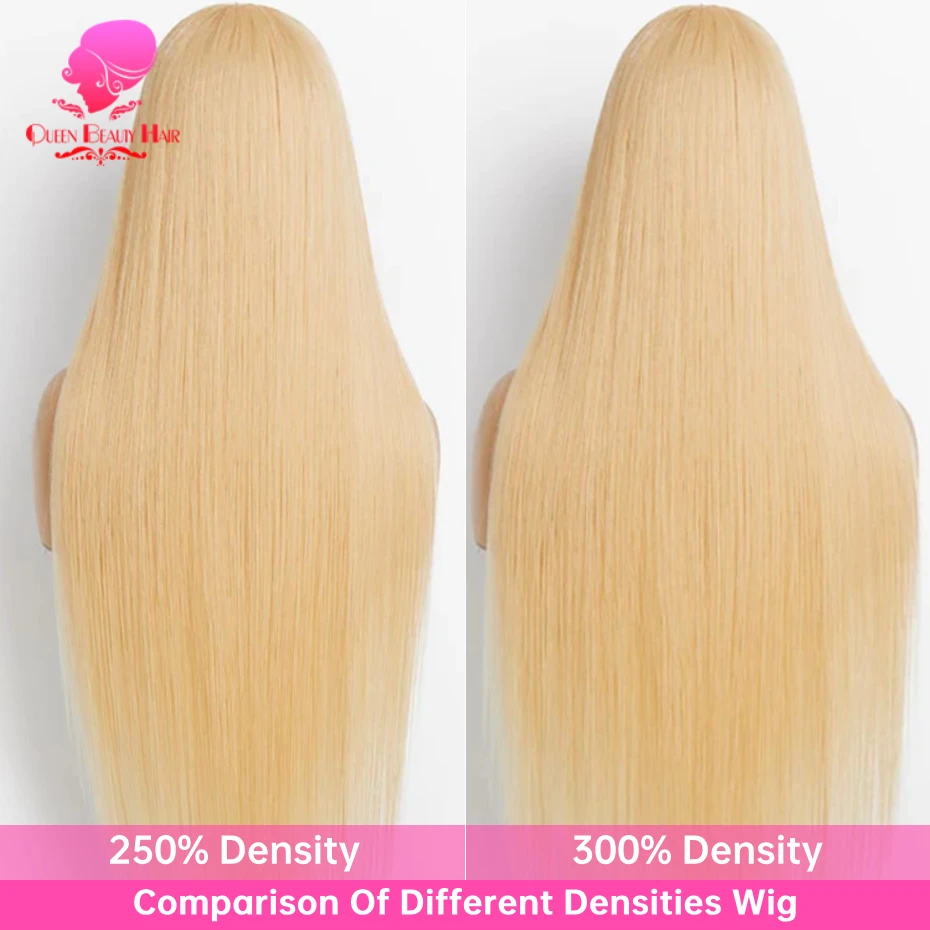 40 Zoll gerade 250 Dichte Echthaarperücken Honigblond 613 Lace Frontal Perücke 13x6 13x4 Transparente Lace Front Echthaarperücke – Detail 2