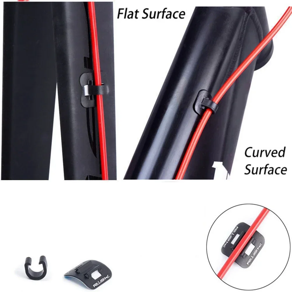 5/10Pcs Stick-on Cable Guide Bicycle Tube Clip Aluminum Bike Oil Tube Clamp Adapter  Bike Acessories  Road Bike Parts