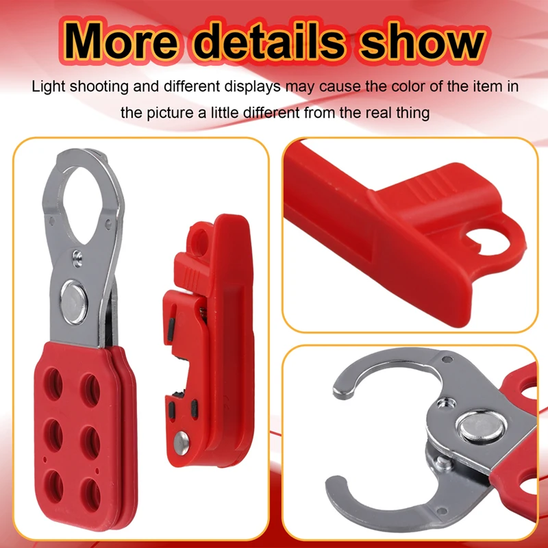 Circuit Breaker Lockout, Tagout Breaker Box Lock For Standard Single And Double Toggles,1Inch Jaw Steel Lockout Hasp