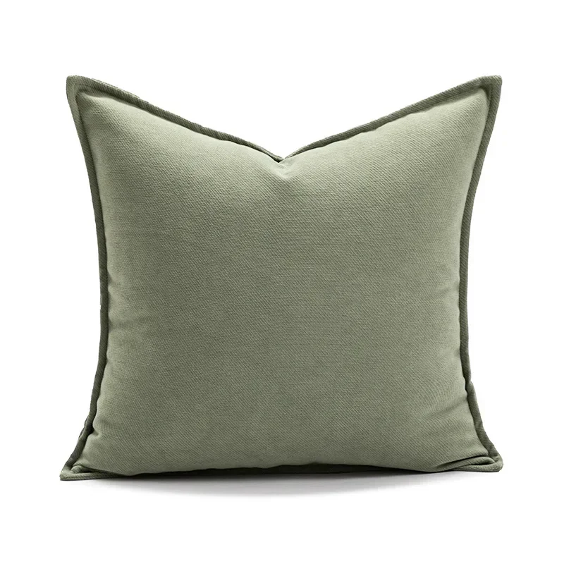 Nordic Cream White Green Pillow Covers Decorative Minimalist Texture Light Luxury Pillow Case Jacquard Living Room Pillowslip