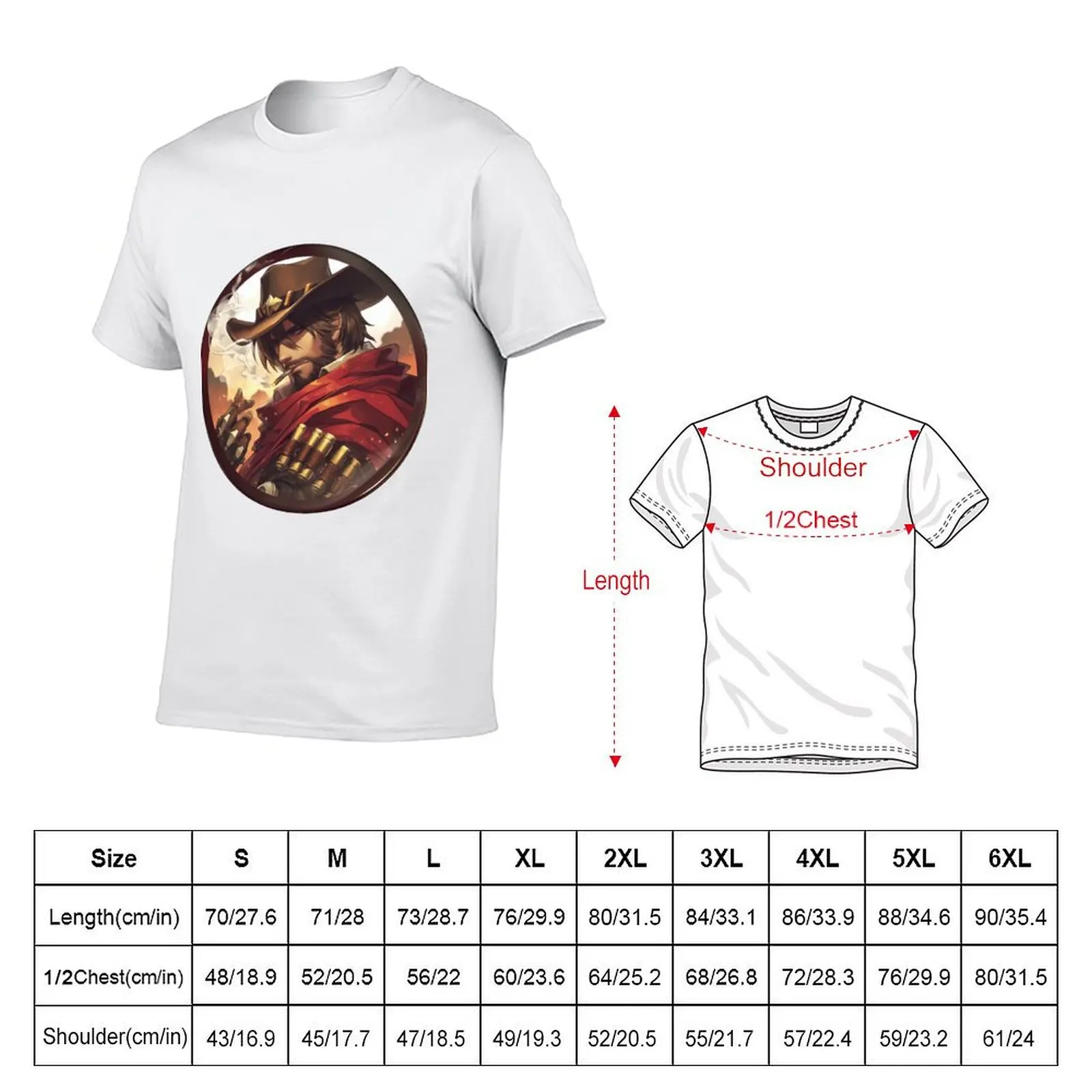 High Noon Token T-Shirt Big Size Loose Fit Tee Shirt