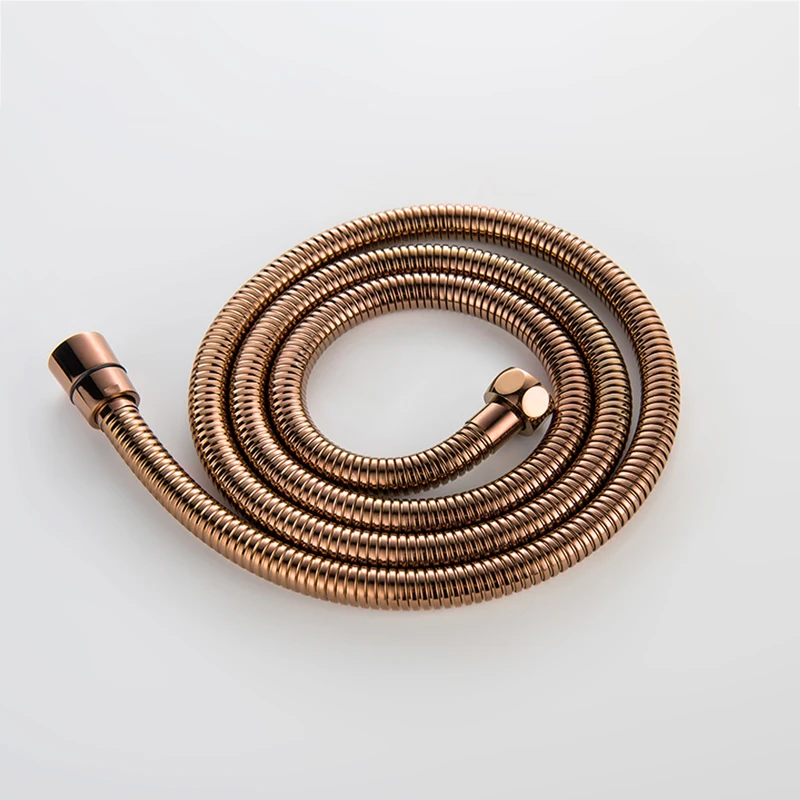 High Quality Black White Shower Hose Bathroom Fitting Stainless Steel Bath Tube 150CM Water Pipe Chrome Burshed Gold Grey Bronze