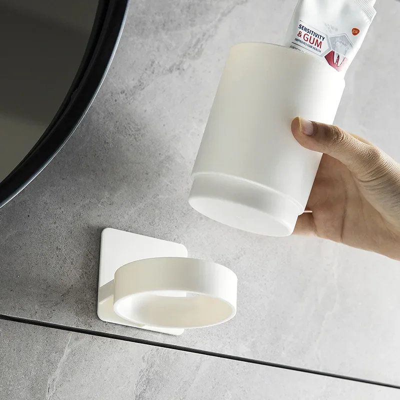 الحمام لا الحفر حامل فرشاة الأسنان دائم متعددة الوظائف سهلة التركيب تخزين الأسنان القدح الصلبة غرفة نوم المطبخ الحائط