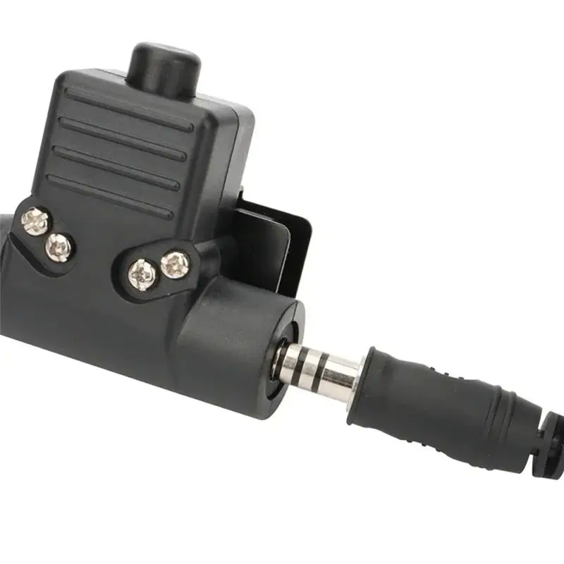 Y44A U94 PTT Cable Plug Adapter for Baofeng UV-82 AR-152 Walkie Talkie 2 Pin K Type for Two Way Radio