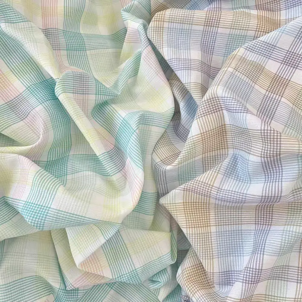 

150x50cm New Style Small Fresh Large Grid Striped Contrasting Fabric Clothing Tablecloth Pillow Shirt Handmade DIY Sewing Cloth