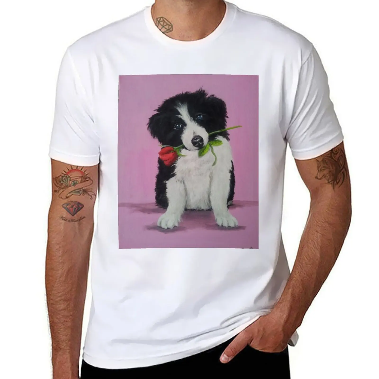 

cute puppy T-Shirt t shirts for man graphic funny t shirts for man slim fit T-Shirt