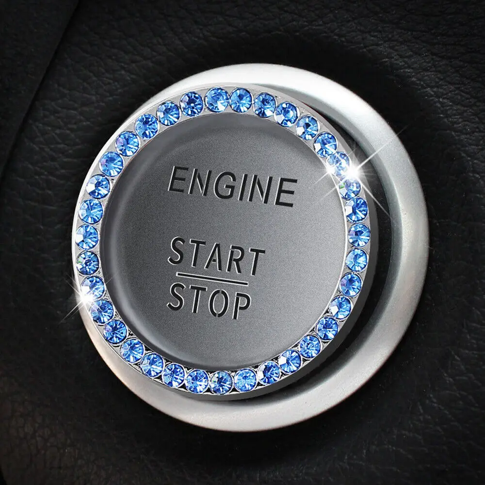 

Auto Decoration Car Start Switch Button Ring Crystal Sticker Bling Diamond Ring