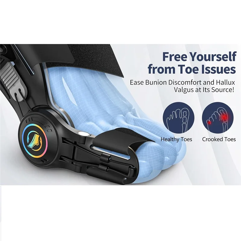 CKFAM-Corretor de juanetes para mujeres y hombres, corrección ortopédica ajustable de juanetes con alisador de dedos, juego de 2 piezas
