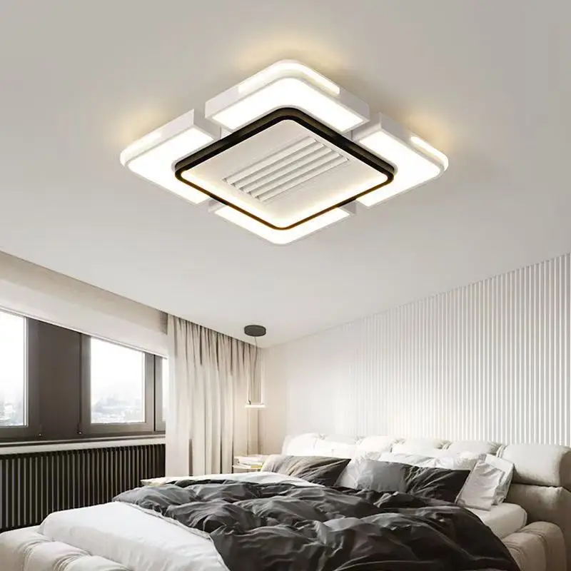 Modern Leafless Fan Light for Living Room, New Bedroom Ceiling Fan Light for Dining Room, Invisible Ceiling Fan Lamp