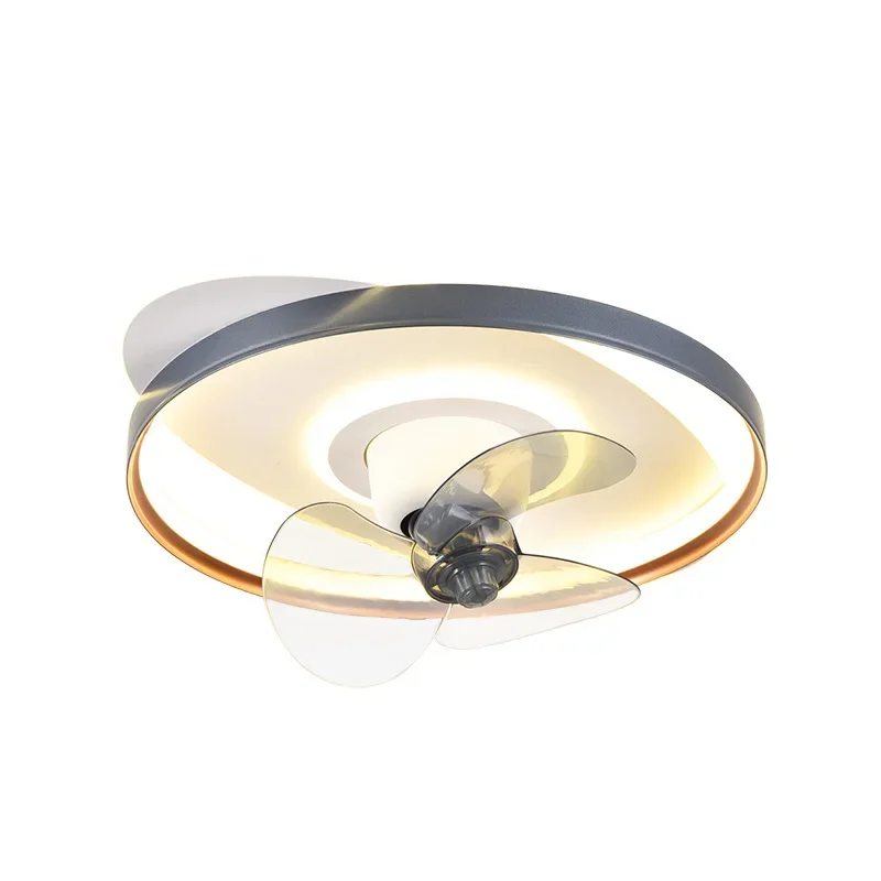 

Modern simple shaking head fan light living room dining room bedroom invisible ceiling fan light ceiling ultra-thin live