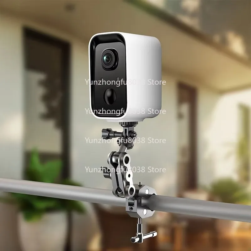 Mounting Fixture Kit, Ball Head Magic Arm with Fixture, Super Fixture with Anti-skid Thread for GoPro, Webcam, Camera