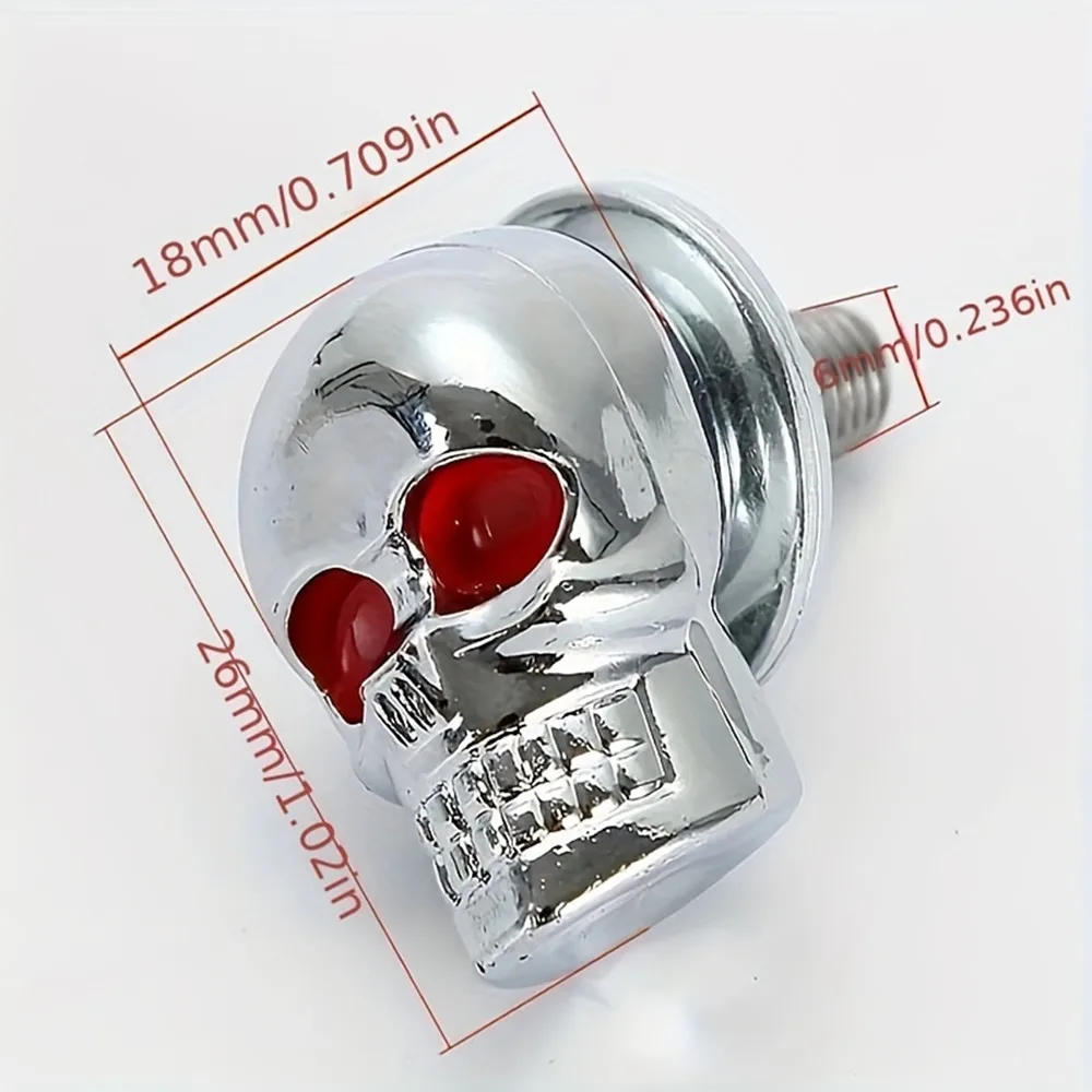 Motorcycle License Plate Frame Bolt Screws Skull Car License Plate Frame Bolts Screw License Plate Frame for Any 6mm Bolt Faste