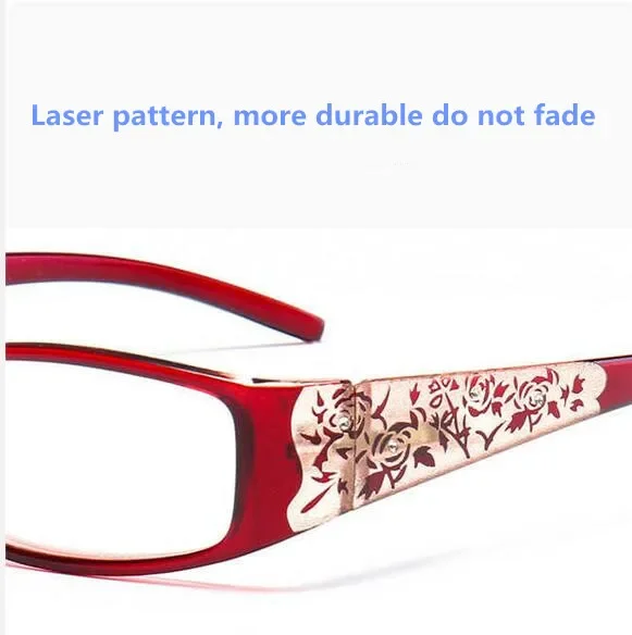 Anti Blau Licht Lesebrille Frauen Retro Presbyopie Brille Muster Brillen Dioptrien +1,0 +1,5 +2,0 +2,5 +3,0 +3,5 +4,0 – Detail 3