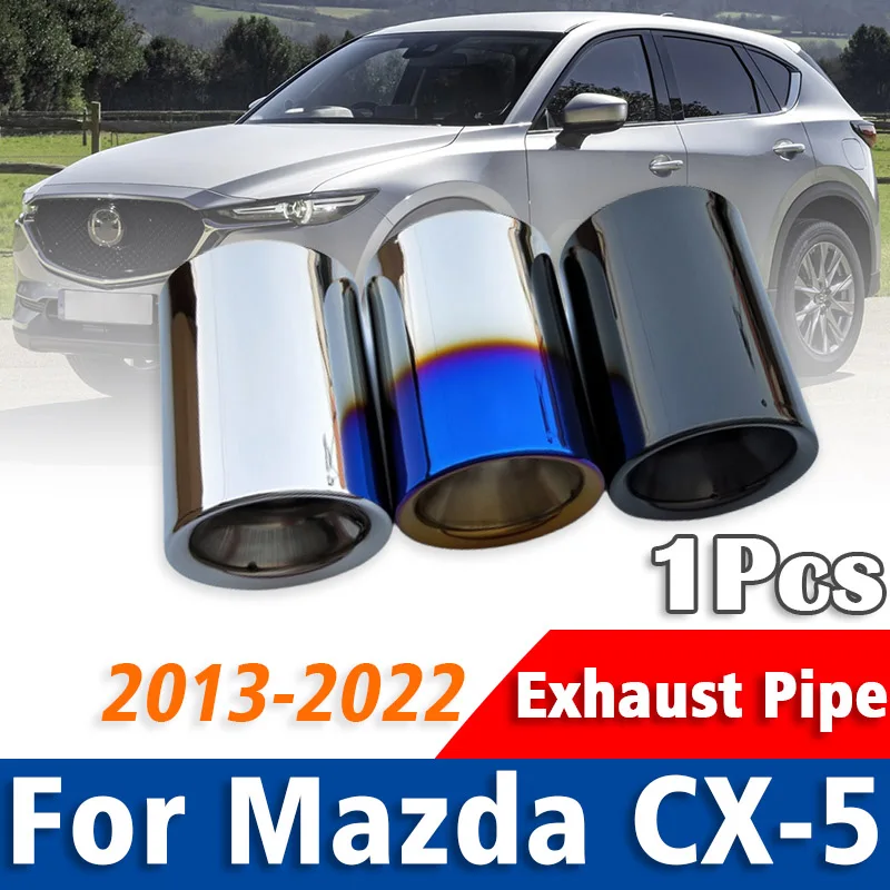 

1/2Pcs Stainless Steel Exhaust Pipe Muffler Tailpipe Muffler Tip For Mazda CX-5 CX 5 CX5 KF 2013-2022 Car Rear Tail Throat