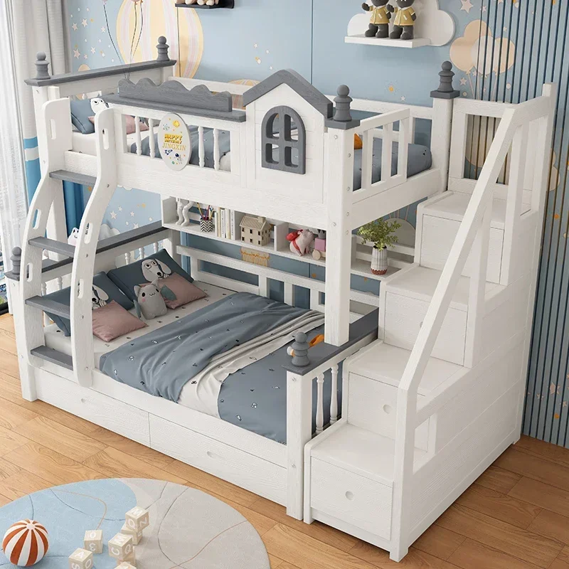 Wood Frame Beds Master Drawers High Small Modern Double Bed Bedding Storage Bunkbeds Muebles Para Dormitorio Nordic Furniture