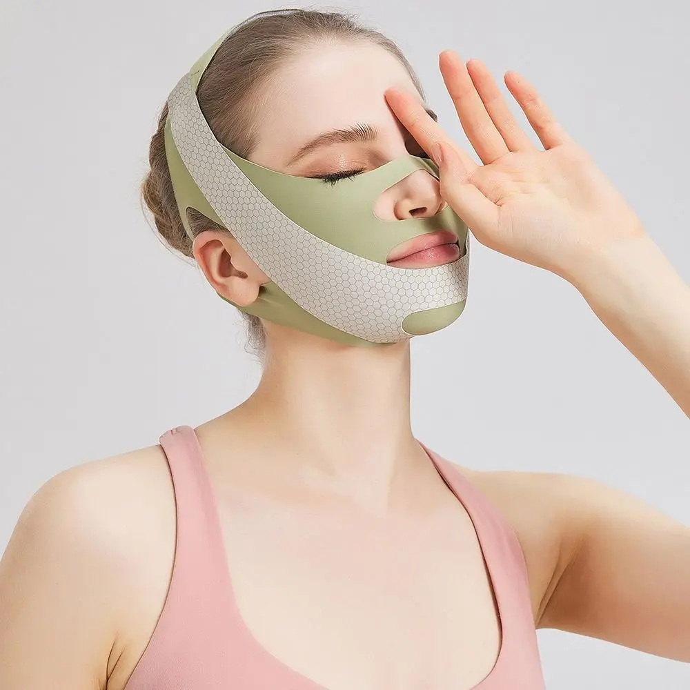 Adjustable Face Sculpting Sleep Mask Elastic Slimming Strap V Line Shaping Mask Breathable Skin Care Chin Up Mask Woman