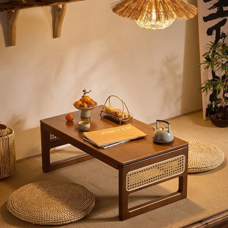 bay window small table household window sill tatami tea table coffee table