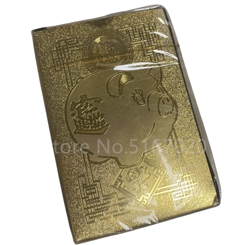 Gold Frosted Thickened PVC Poker High-end Gold Foil Poker Waterproof Local Gold Poker Party Queue Honor Supplies