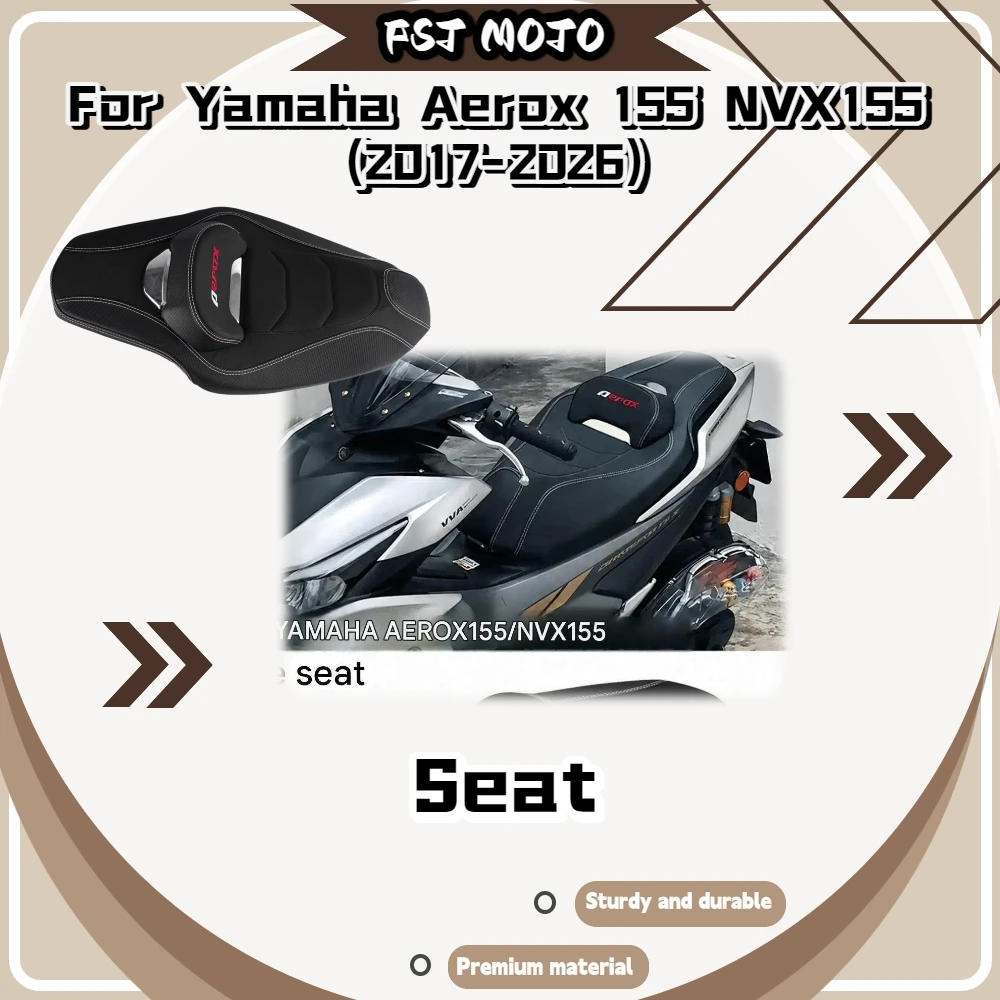 For Yamaha AEROX155 NVX155 2017‑2026 Upgraded Motorcycle Saddle, Thick Padding All‑Season Daily Riding Seat Mod Accessories