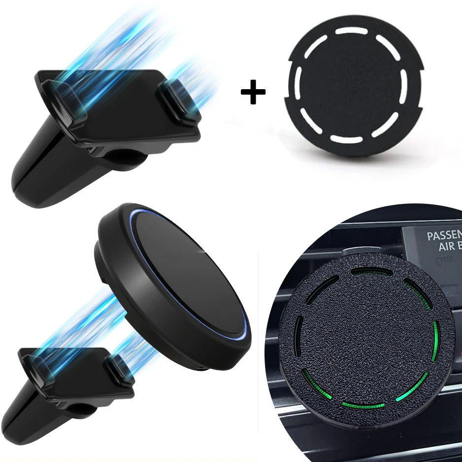 Holder for OOONO NO2 + protective shell, solid metal air vent bracket with built-in fastener, heat-resistant & stable